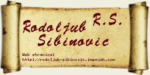 Rodoljub Sibinović vizit kartica